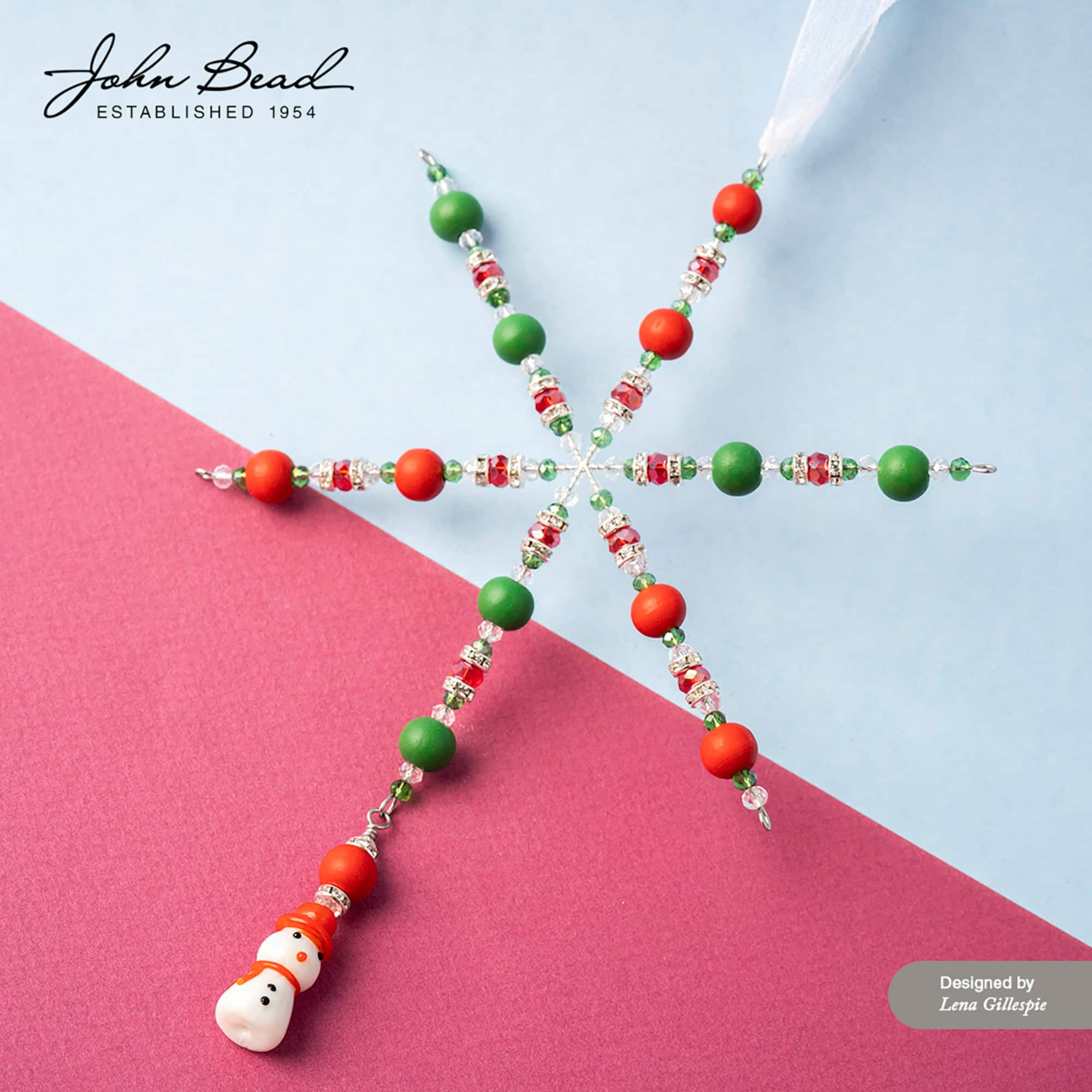 Crystal Lane DIY 7" Lampwork Designer Holiday Glass Bead Strand